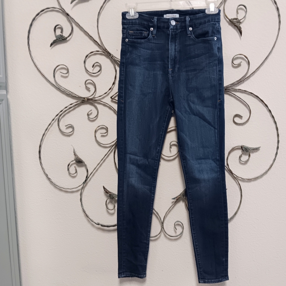 GOOD AMERICAN Good Waist high rise stretch skinny jeans, 2/26